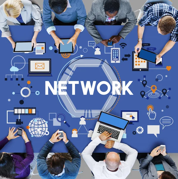 Business People and Network Connection Concept