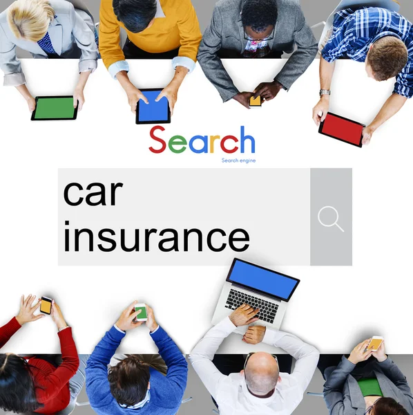 Business People and Car Insurance Concept