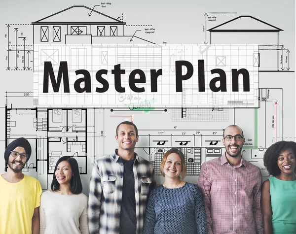 Diversity people with master plan