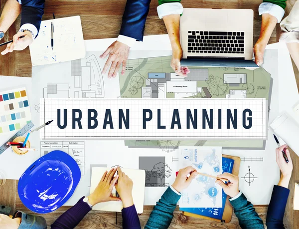 Business People and Urban Planning Concept