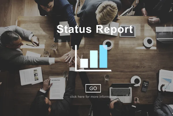 Business people and status report