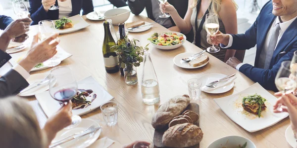 People enjoying food