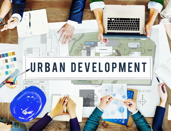 Business People and Urban Planning Concept