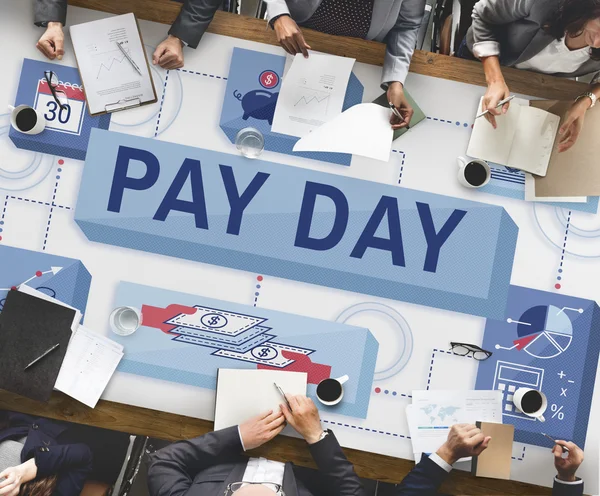 Business people and pay day
