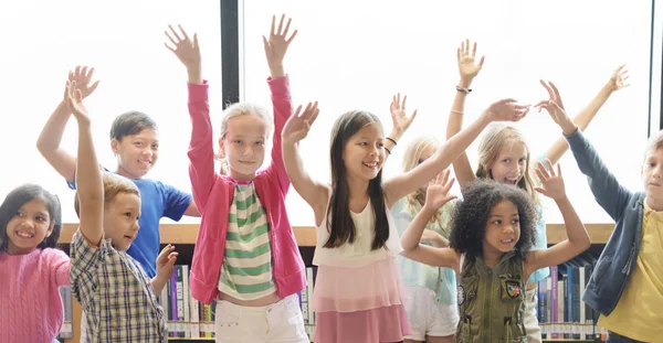 Children With Arms Raised