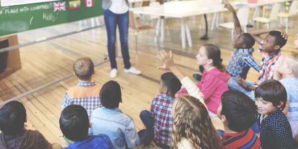 Diversity children together at school