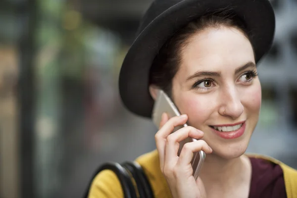 Woman with Mobile Phone