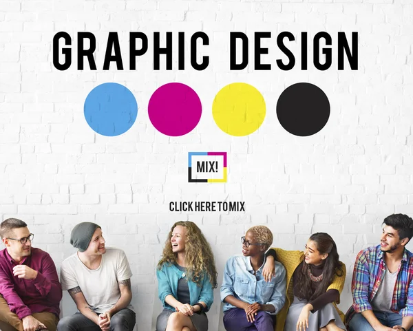 Diversity people and graphic design