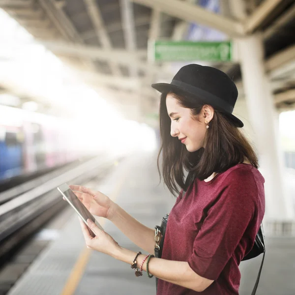 Woman with Digital Tablet