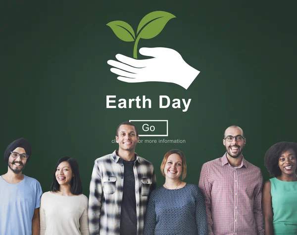 Diversity people with earth day