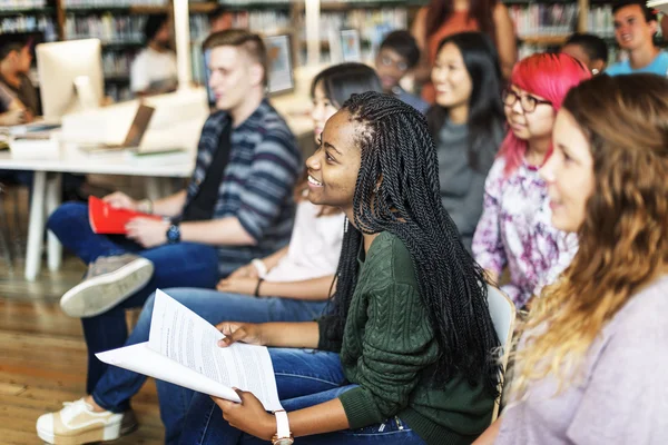 Students having lesson in university