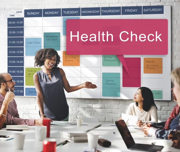 Business meeting with Health Check