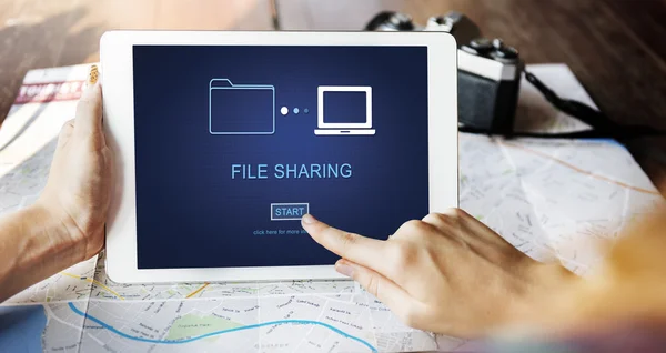 File Sharing Data Information  Concept