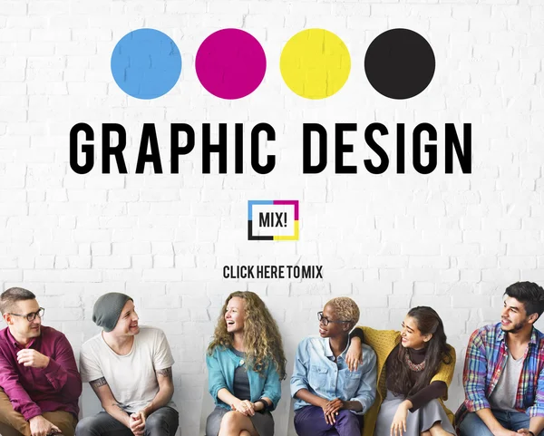 Diversity people and graphic design