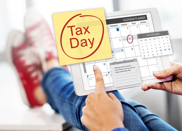 Digital tablet with tax day