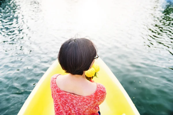 Asian Woman on boat
