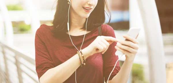 Portrait of Woman with Mobile Phone