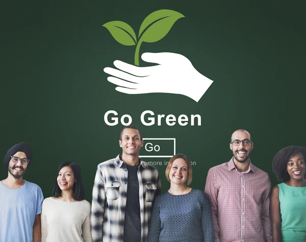 Diversity people with go green