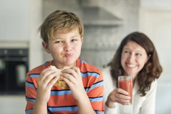 Mom and Son spending time Together