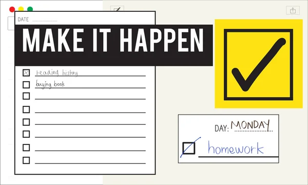 Template with Make It Happen concept