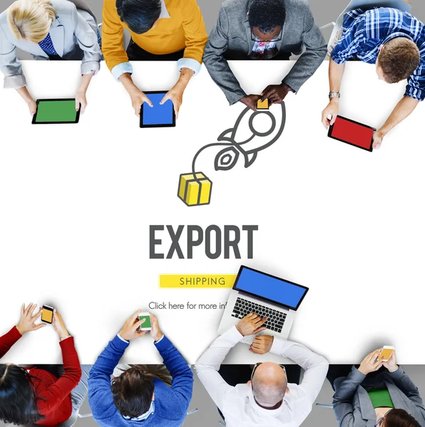 Business People and Export Logistic Concept
