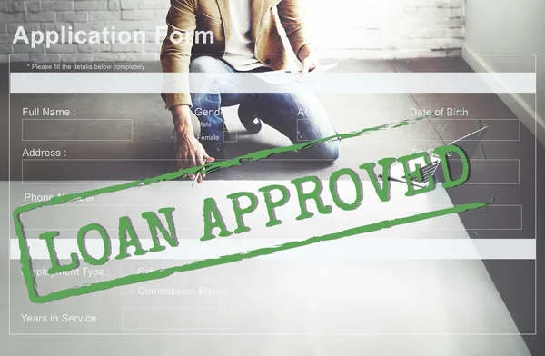 Businessman working with Loan Approved