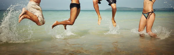 Friends enjoying at beach