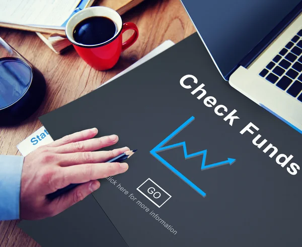 Man working with Check Funds Concept