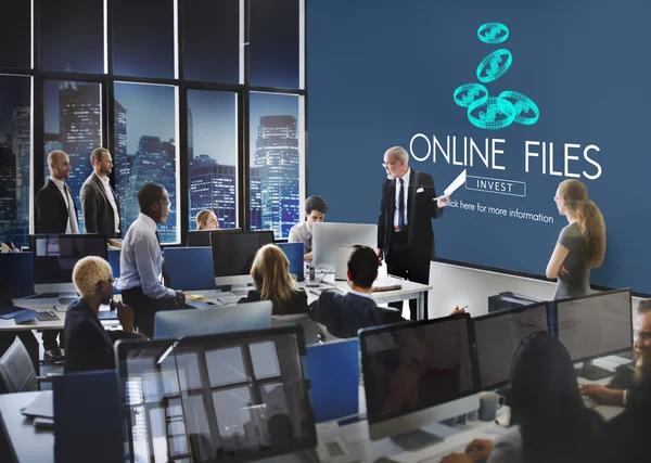 Business people working and Online Files