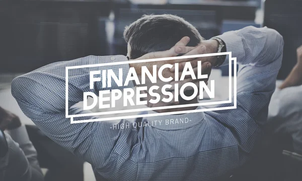 Businessman relaxes and Financial Depression