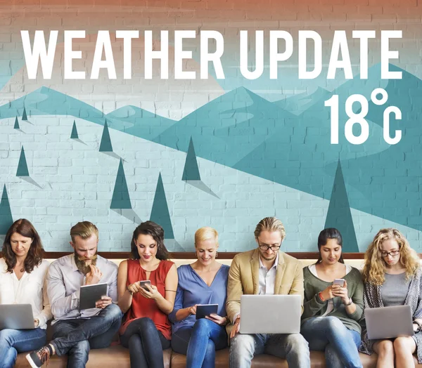 Diversity People and Weather News Concept