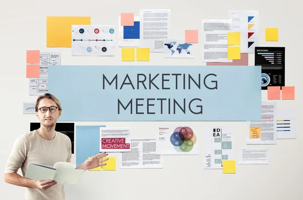 Businessman working with marketing meeting