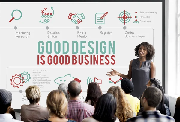 People at seminar with Good Design