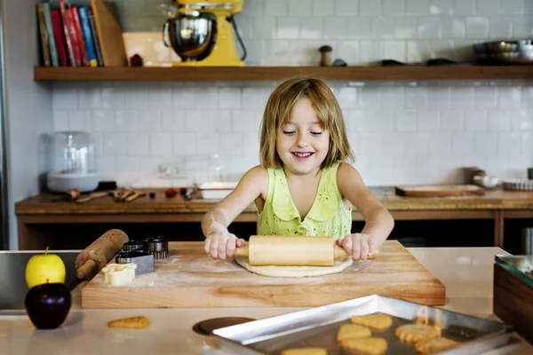 Girl making Cookies