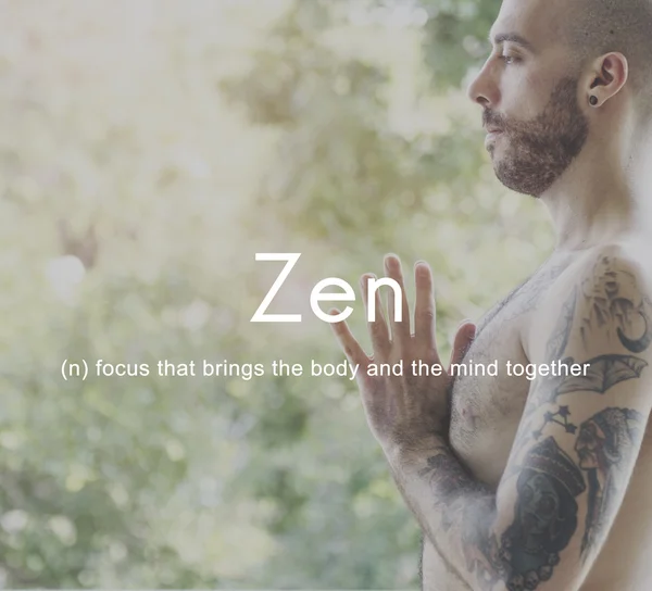 Man and  Zen Spirituality Concept