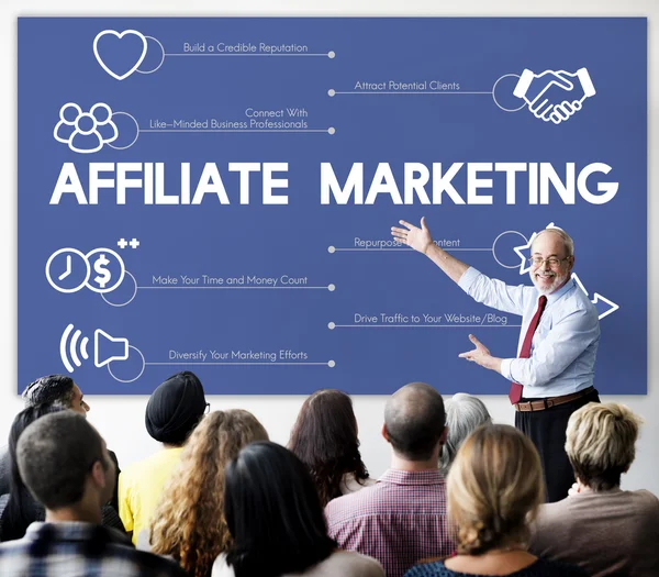People at seminar with Affiliate Marketing