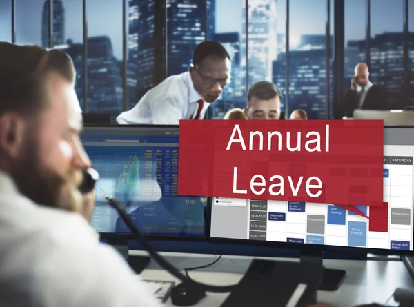 Business people working and Annual Leave
