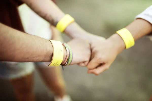 Friends have fun in Amusement Park