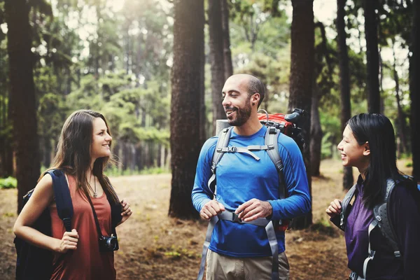 Best friends trekking together