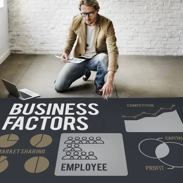 Businessman working with Business Factors