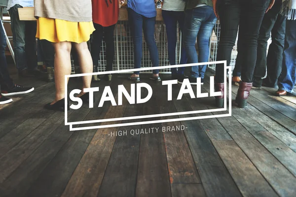 People with Stand Tall Concept