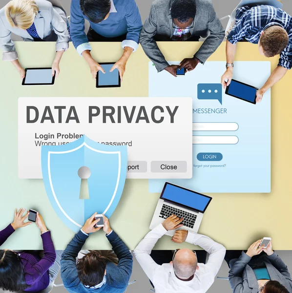 Business People and Data Privacy Concept