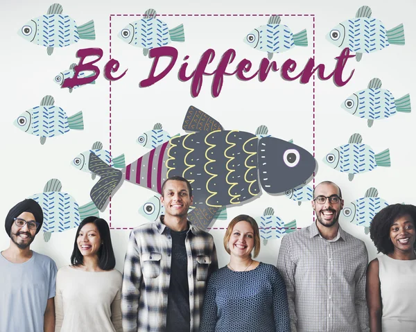 Diversity people with Be Different