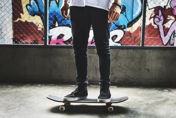 Man ride on Skateboard