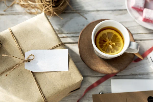 Present box and tea cup