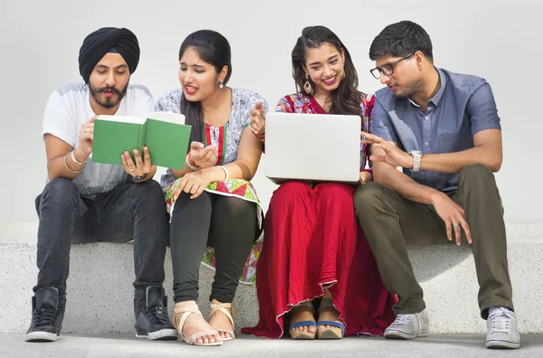 Indian students studying