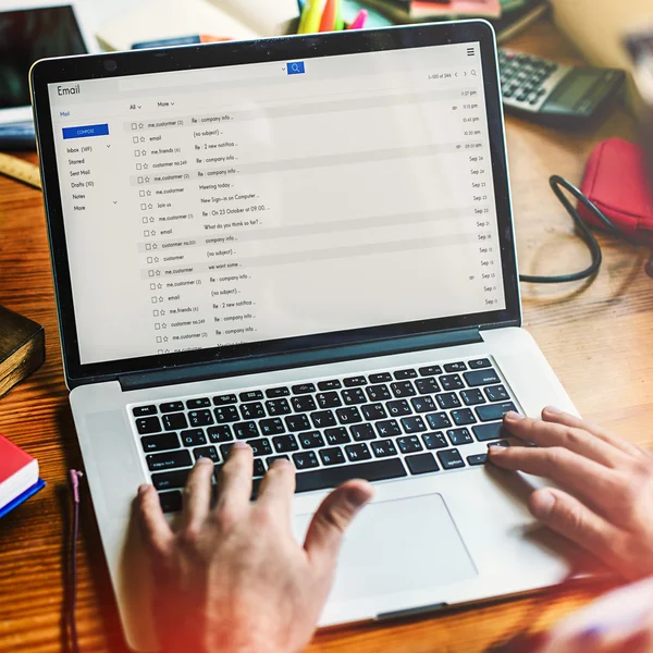 Man working with laptop