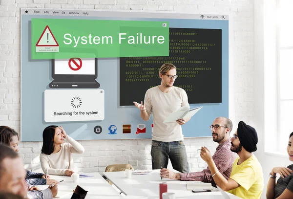 Business meeting with System Failure