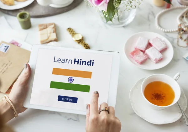 Woman Learning Hindi Language