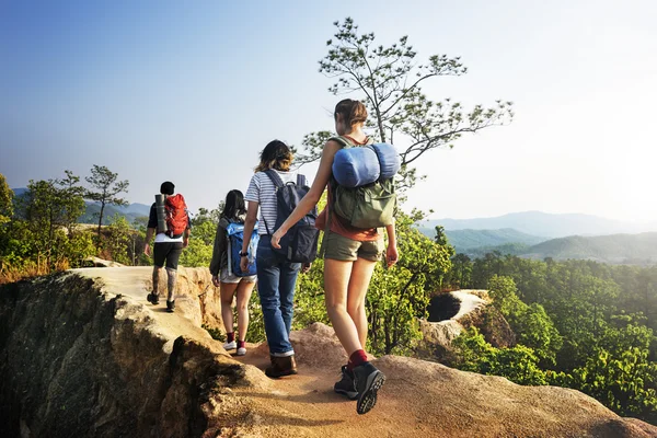 People walking in nature